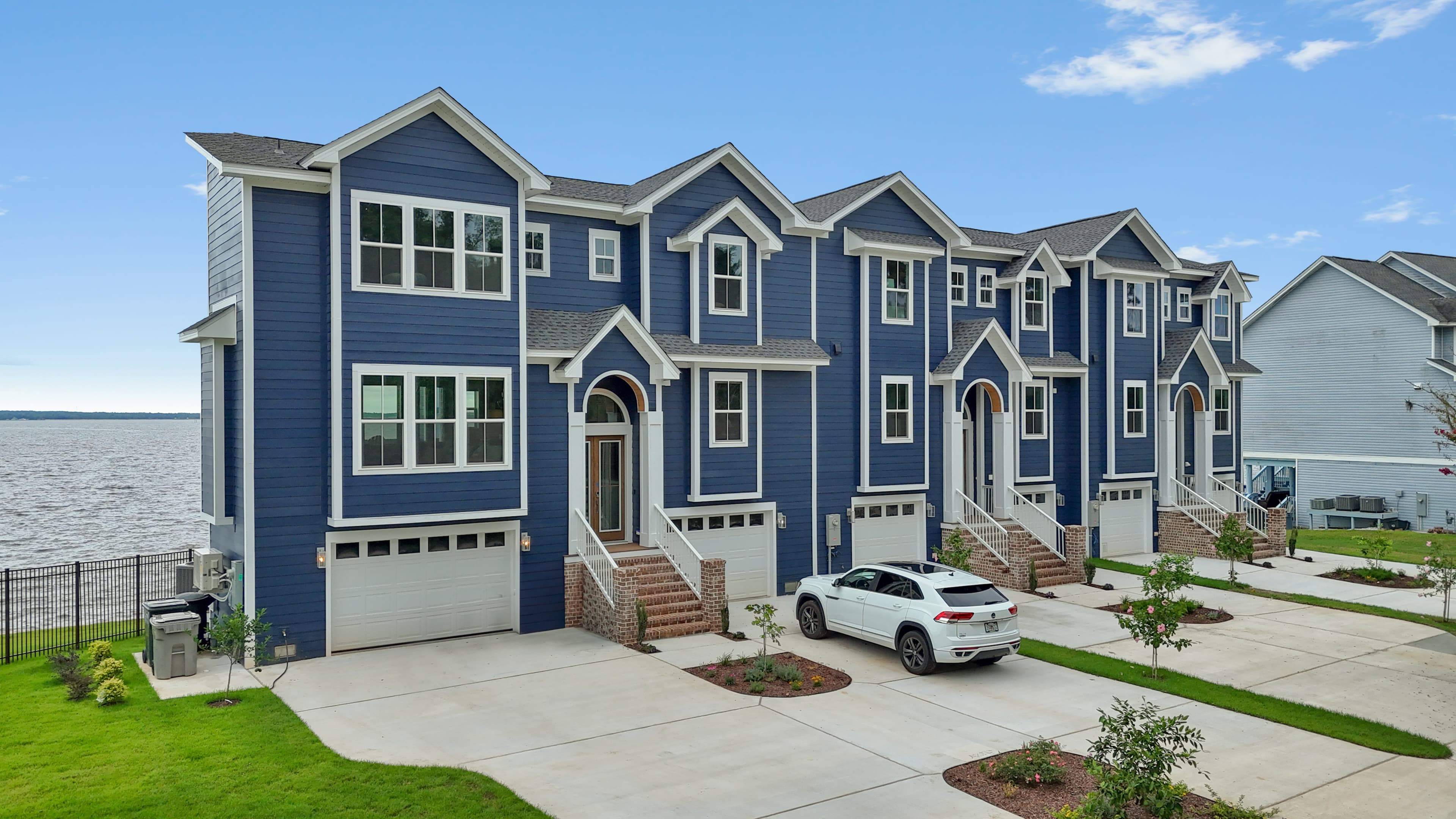 Waterfront townhomes with new roofs on the Florida Panhandle